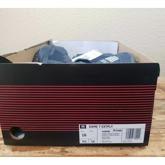 Adidas Dame 7 EXTPLY "Opponent Advisory" Men"s Size 16 Team Navy - Picture 7 of 10